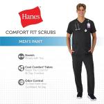 Hanes Men's Scrubs Healthcare Pants, Scrub Pants for Men, Moisture-Wicking & Odor Control, 5 Pockets