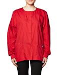 Cherokee Women's Snap Front Warm Up Jacket, Red, Large