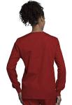 Cherokee Women's Snap Front Warm Up Jacket, Red, Large