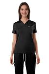 SUNME Women's Medical Scrub Tops - Ultra Soft, Easy Care, V-Neck Top Scrubs with 2 Pockets, 4-Way Stretch & Wrinkle Resistant Black
