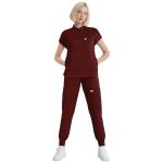 Eipnare Scrubs for Women Set - Nurse Uniform Jogger Suit Stretch Top & Pants with 11 Pockets for Nurse Esthetician Workwear
