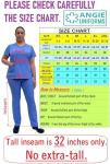 ANGIE UNIFORMS YOGAFLEX - TALL & PETITE. Soft & Stretchy Scrub Set for Women. 2-Pocket Top and 5 Pocket Pants. Modern Fit. PETA430 (RED, XL PET)