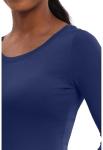 Healing Hands Women's Underscrub Soft Knit Melissa Longsleeve Scrub Tee with Breathable & Easy Care Fabric 5047, L, Navy