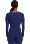 Healing Hands Women's Underscrub Soft Knit Melissa Longsleeve Scrub Tee with Breathable & Easy Care Fabric 5047, L, Navy