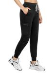 Eipnare Women's Medical Scrub Pants, Soft Stretch Yoga Jogger with Elastic Drawstring Waistband, Mid-Rise Slim Fit Cargo Pants, Pocket-Packed, Ribbed Ankle Cuffs, High Elastic Breathable, Black, S