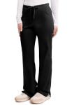 Dickies Womens Signature Mid Rise Drawstring Cargo Medical Scrubs Pants, Black, X-Large Petite US
