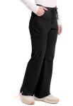 Dickies Womens Signature Mid Rise Drawstring Cargo Medical Scrubs Pants, Black, X-Large Petite US
