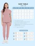 niaahinn Scrubs Set for Women Nurse Uniform Jogger Suit Stretch Top & Pants with Multi Pocket for Nurse Esthetician Workwear (Pink, Medium)