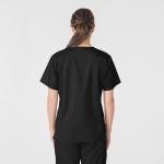 Wink WonderWORK Scrubs for Women, V-Neck Scrub Tops Black