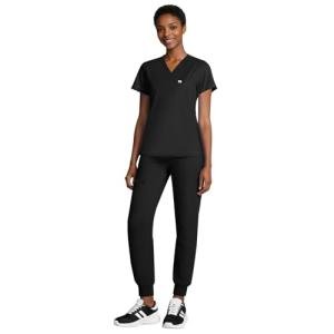 Eipnare Scrubs for Women Set Nurse Suit - V-Neck Medical Top & Stretch Jogger Pants for Nurse Workwear Uniform Scrub, Esthetician and Pet Care