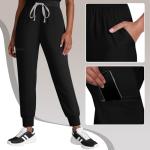 Eipnare Scrubs for Women Set Nurse Suit - V-Neck Medical Top & Stretch Jogger Pants for Nurse Workwear Uniform Scrub, Esthetician and Pet Care