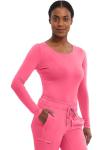 Healing Hands Women's Underscrub Soft Knit Melissa Longsleeve Scrub Tee with Breathable & Easy Care Fabric 5047, Carnation Pink L