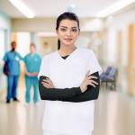 NY Threads Womens Under Scrub Slim Fit Long Sleeve T-Shirt Underscrub Comfort Tee, Large, Black