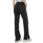 QBK High Rise Yoga Scrub Pants Women - Straight Wide Leg Uniform Pants with Cargo Pocket, Anti-Wrinkle & Knit Yoga Waistband (Regular, Black, M)