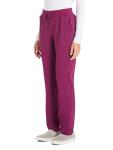 ScrubStar Womens Straight Leg Scrub Pants Soft Stretch Drawstring Medical Uniform Bottom with Cargo Pockets Women Scrub Pant, M, Wine