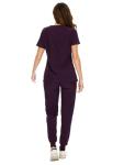 COZYFIT Scrubs for Women Set - Stretch V-Neck Scrub Top & Jogger Pant with 8 Pockets, Yoga Waistband, Anti Wrinkle, Slim Fit Women Scrubs