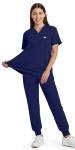 Sumincarly Scrubs for Women Set - Scrub Sets for Woman,V-Neck Top & Jogger Pants,Medical Workwear for Nurses