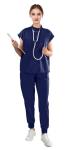 Navy Blue Women's Jogging Scrub Set