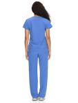 COZYFIT Scrubs for Women Set Medical Uniform - V-Neck Top & Straight Leg Pants with 9 Pockets, Unisex Workwear COZY SCRUBS, Ceil Blue, M
