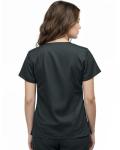 NY Threads Scrub Tops for Women Soft Stretch V-Neck Medical Scrub Top with Pockets, Small, Charcoal