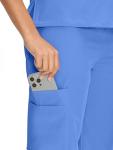 COZYFIT Scrubs for Women Set Medical Uniform - V-Neck Top & Straight Leg Pants with 9 Pockets, Unisex Workwear COZY SCRUBS, Ceil Blue, M