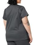 Amazon Essentials Women's Classic Fit V-Neck Short Sleeve Scrub Top (Available in Plus Size), Charcoal, XX-Large