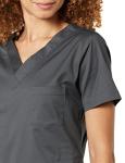 Amazon Essentials Women's Classic Fit V-Neck Short Sleeve Scrub Top (Available in Plus Size), Charcoal, XX-Large