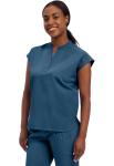 Healing Hands Women's Scrub Top Relaxed Fit Journey Top - 2 Pockets with Knit Details, Dolman Sleeve and Rounded Hem - 2152, M, Caribbean