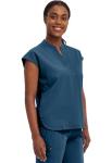 Healing Hands Women's Scrub Top Relaxed Fit Journey Top - 2 Pockets with Knit Details, Dolman Sleeve and Rounded Hem - 2152, M, Caribbean