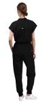 Eadflie Scrubs for Women Set - with Sleeveless Stand-Up Collar Scrub Top & Jogger Scrub Pants, Cool Stretch, Comfortable & Breathable Nurse Uniform, 8-Pocket Design - [Black/M]