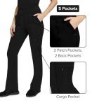 Healing Hands Women's Scrub Pant Tori Cargo Bottoms with 5 Pockets and 2-Way Stretch Fabric 9133P, M Petite, Black