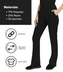 Healing Hands Women's Scrub Pant Tori Cargo Bottoms with 5 Pockets and 2-Way Stretch Fabric 9133P, M Petite, Black