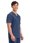 Cherokee Scrub for Men's Tuckable V-Neck Top with 1 Chest Pocket, Pen Slot, Ultra Soft, Durable, 2-Way Stretch Fabric - WW690, L, Navy