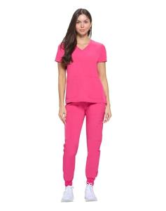 Hot Pink Essential Cool Stretch Scrub Set for Women