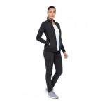 Monarch Women's Black Zip Scrub Warm-Up Jacket