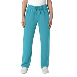 Wink Nova Women's Stovepipe High-Low Hem Scrub Pant - Teal Blue, M Petite