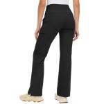 Kecols Yoga Scrub Pants Women High-Rise Straight Leg Uniform Cargo Bottom with Yoga Waistband,5 Pockets & 4-Way Stretch (Black,M)