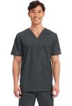 Cherokee Men's V-Neck Scrub Top with Pocket - Black