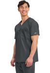 Cherokee Men's V-Neck Scrub Top with Pocket - Black