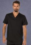 Cherokee Men's V-Neck Scrub Top with Pocket - Black