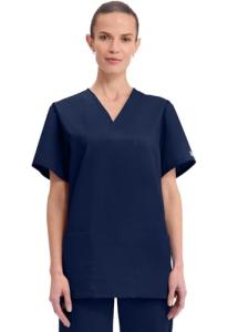 Cherokee V-Neck Scrubs Top for Men & Women - Navy Large