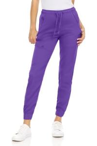MediChic Women's Moisture-Wicking Scrub Joggers, Grape