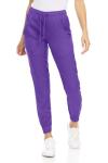 MediChic Women's Moisture-Wicking Scrub Joggers, Grape