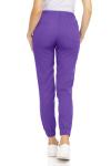 MediChic Women's Moisture-Wicking Scrub Joggers, Grape