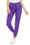 MediChic Women's Moisture-Wicking Scrub Joggers, Grape