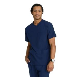BARCO Skechers Vitality SKT082 Men's Crew Scrub Top Navy M
