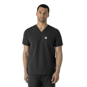 Carhartt Force® Modern Fit V-Neck Scrub Top - Black