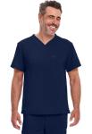 Dickies EDS Essentials Men Scrubs Top Tuckable V-Neck DK635, L, Navy