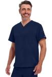 Dickies EDS Essentials Men Scrubs Top Tuckable V-Neck DK635, L, Navy