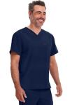 Dickies EDS Essentials Men Scrubs Top Tuckable V-Neck DK635, L, Navy